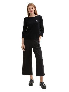 Tom Tailor Koszulka w kolorze czarnym rozmiar: XL. Czarne bluzki Tom Tailor, xl, bez wzorów, bez kołnierzyka, bez ramiączek. Za 39,49 zł.