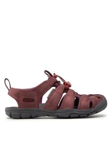 Keen Sandały Clearwater Cnx Lleather 1025088 Bordowy. Czerwone buty trekkingowe Keen, bez wzorów, z nubiku, bez obcasa, bez zapięcia. Za 389,99 zł.
