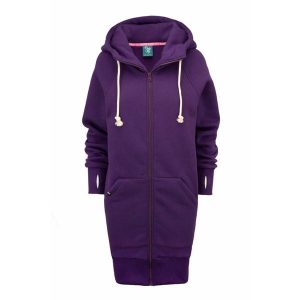 Bluza sportowa rozpinana z kapturem damska DEEP TRIP Luzak. Fioletowe bluzy DEEP TRIP, m, bez wzorów, z kapturem. Za 389,00 zł.