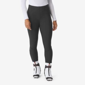 Legginsy do narciarstwa biegowego damskie Quechua XCS 100. Czarne legginsy QUECHUA, bez wzorów, z dzianiny, długie. Za 89,99 zł.