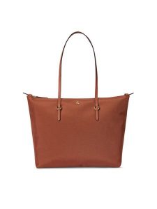 LAUREN RALPH LAUREN Torebka 431916737051 Brązowy. Brązowe shopper bag Lauren Ralph Lauren, bez wzorów, z materiału, bez dodatków. Za 639,99 zł.