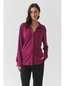 TATUUM Koszula "Ganko" w kolorze fioletowym rozmiar: XS. Różowe koszule Tatuum, xs, bez wzorów, bez kołnierzyka, bez ramiączek. Za 113,90 zł.