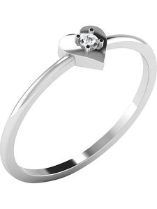 Vittoria Jewels Złoty pierścionek z diamentem rozmiar: 62. Szare pierścionki Vittoria Jewels, z diamentem, złote. Za 695,99 zł.