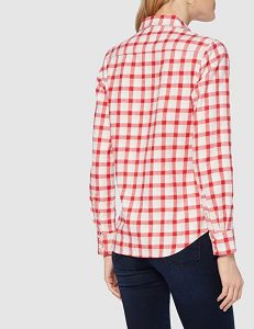WRANGLER LS 1PKT SHIRT DAMSKA KOSZULA MATERIAŁOWA LOLLIPOP RED W5Z1T2XSK 112130367. Czerwone koszule Wrangler, s, bez wzorów, z materiału, bez kołnierzyka, bez ramiączek. Za 129,99 zł.