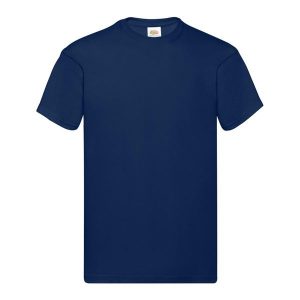 Oryginalna Bawełniana Koszulka Unisex Dla Dorosłych. Niebieskie bluzki FRUIT OF THE LOOM, m, bez wzorów, z bawełny, sportowe, bez kołnierzyka, bez ramiączek. Za 32,99 zł.
