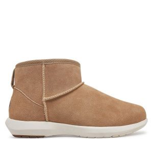 Śniegowce EMU Australia. Brązowe buty zimowe EMU Australia, bez obcasa, bez zapięcia. Za 649,99 zł.