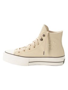 Converse Skórzane sneakersy "Ctas Lift Platform Wearherized" w kolorze beżowym rozmiar: 38. Brązowe trampki Converse, bez wzorów, za kostkę, bez zapięcia. Za 333,81 zł.
