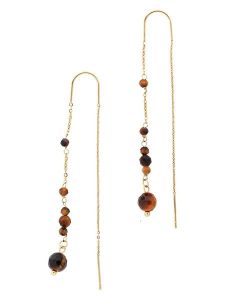 TATUUM Pozłacane kolczyki z kwarcem rozmiar: onesize. Brązowe kolczyki Tatuum, z kwarcem, pozłacane. Za 39,99 zł.