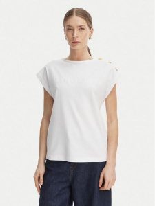 Marciano Guess T-Shirt G6GI04 K3505 Biały Regular Fit. Białe t-shirty Marciano Guess, xxl, z aplikacjami, z bawełny, bez kołnierzyka, bez ramiączek. Za 289,99 zł.