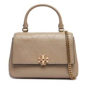 Torebka Tory Burch. Brązowe kuferki Tory Burch, bez wzorów, bez dodatków. Za 2 024,00 zł.