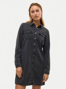 Vero Moda Sukienka jeansowa Jennie 10310968 Czarny Regular Fit. Czarne kombinezony Vero Moda, l, bez wzorów, z bawełny, bez kołnierzyka, bez ramiączek. Za 209,99 zł.
