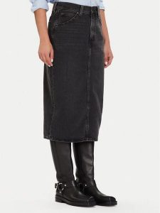Levi's® Spódnica jeansowa 001VH-0004 Czarny Regular Fit. Czarne spódnice s, bez wzorów, z bawełny. Za 269,99 zł.