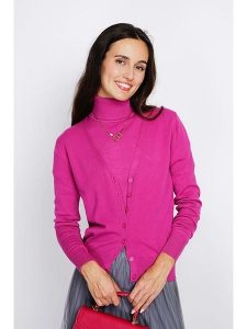 ASSUILI 2-częściowy zestaw w kolorze różowym rozmiar: 44. Różowe golfy Assuili, bez wzorów, z kaszmiru. Za 202,50 zł.