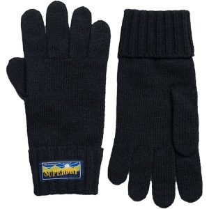 Rękawiczki zimowe damskie Superdry Vintage Radar 2.0. Niebieskie rękawiczki Superdry, na zimę, bez wzorów, z poliesteru. Za 88,55 zł.