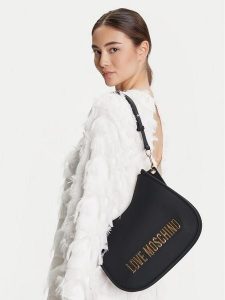 LOVE MOSCHINO Torebka JC4021PP1NKD0000 Czarny. Czarne listonoszki LOVE MOSCHINO, bez wzorów, ze skóry, bez dodatków. Za 529,99 zł.