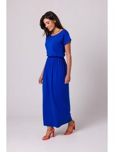 Be Wear Sukienka w kolorze niebieskim rozmiar: M. Niebieskie sukienki Be Wear, m, bez wzorów, z bawełny, bez kołnierzyka, bez ramiączek, maxi. Za 219,60 zł.