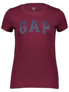 GAP Koszulka w kolorze bordowym rozmiar: XL. Czerwone bluzki GAP, xl, bez wzorów, z bawełny, bez kołnierzyka, bez ramiączek. Za 74,63 zł.