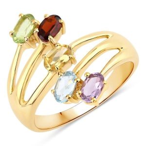 Rafaela Donata Pierścionek Srebro wysokiej próby Żółte złoto Pierścionki 1 ct Damski. Żółte pierścionki Rafaela Donata, z ametystem, pozłacane. Za 319,99 zł.