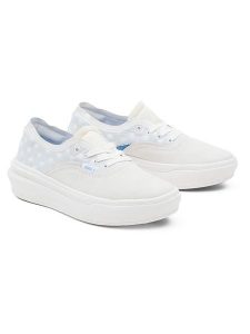 Vans Skórzane sneakersy "Authentic Overt CC" w kolorze biało-błękitnym rozmiar: 36,5. Białe trampki Vans, bez wzorów, bez zapięcia. Za 131,74 zł.