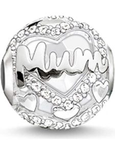 Thomas Sabo Srebrny charms z cyrkoniami rozmiar: onesize. Białe zawieszki Thomas Sabo, z cyrkonią, srebrne. Za 206,42 zł.