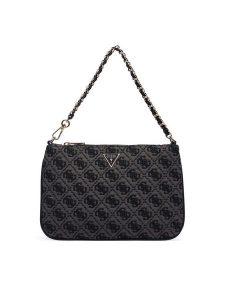 Guess Torebka PW7561 P6274 Czarny. Czarne torebki wieczorowe Guess, z aplikacjami, z materiału, bez dodatków. Za 264,99 zł.