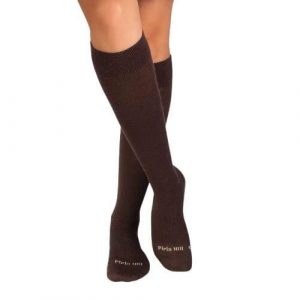 Długie skarpety uciskowe 3/4 z wełny merynosów brązowe. Brązowe skarpetki OEM, bez wzorów, z wełny. W wyprzedaży za 92,32 zł.