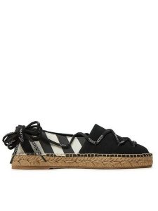 Off-White Espadryle OWIB002R21FAB0016110 Czarny. Czarne espadryle OFF-WHITE, bez wzorów, z materiału, bez obcasa. Za 959,99 zł.