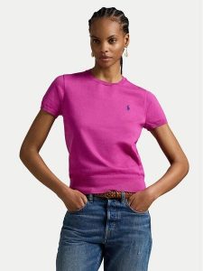 Polo Ralph Lauren Sweter 211971872010 Fioletowy Slim Fit. Fioletowe swetry klasyczne Polo Ralph Lauren, xs, z bawełny, bez kołnierzyka. Za 589,99 zł.