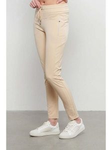 &Co Woman Spodnie "Pippa" w kolorze beżowym rozmiar: S. Brązowe spodnie dresowe &Co Woman, s, bez wzorów, z dresówki. Za 165,45 zł.