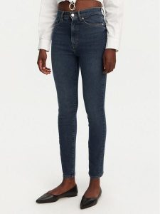 HUGO Jeansy Girali 50530308 Granatowy Skinny Fit. Niebieskie jeansy Hugo, bez wzorów, z bawełny. Za 279,99 zł.