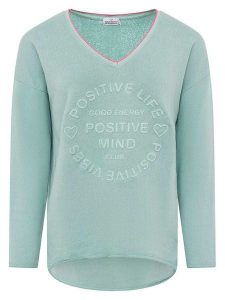 Zwillingsherz Bluza w kolorze zielonym rozmiar: L/XL. Zielone bluzy Zwillingsherz, l, bez wzorów, bez kaptura. Za 149,95 zł.