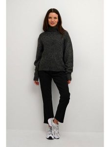 Kaffe Sweter "Alioma" w kolorze antracytowym rozmiar: S. Czarne golfy Kaffe, bez wzorów, z wełny. Za 110,81 zł.