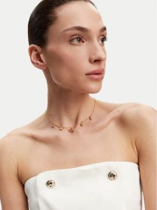 Guess Naszyjnik JUBN05185JW Złoty. Żółte naszyjniki Guess, metalowe. Za 159,99 zł.
