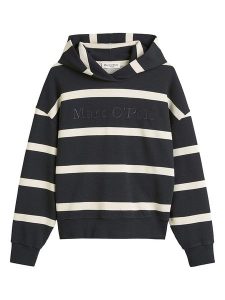 Marc O´Polo Bluza w kolorze granatowo-kremowym rozmiar: XXL. Brązowe bluzy xxl, bez wzorów, z bawełny, z kapturem. Za 329,42 zł.