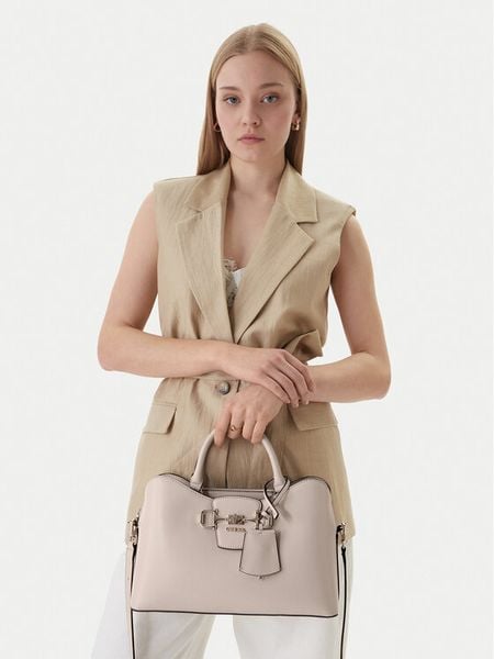 Guess Torebka Janie HWVG99 10060 Écru. Torebki klasyczne Guess, z aplikacjami, ze skóry, bez dodatków. Za 679,99 zł.