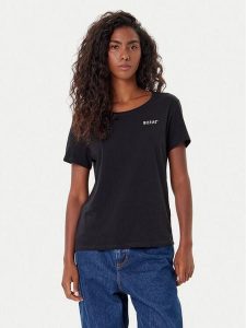 Mustang T-Shirt Alma 1016748 Czarny Regular Fit. Czarne t-shirty Mustang, l, bez wzorów, z bawełny, bez kołnierzyka, bez ramiączek. Za 79,99 zł.