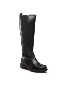 Lasocki Kozaki WI16-VIVA-13 Czarny. Czarne kozaki Lasocki, bez wzorów, ze skóry, bez obcasa, na płaskiej podeszwie, bez zapięcia. Za 184,99 zł.