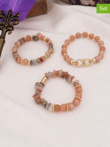 L'Atelier de Gaia Bransoletki (3 szt.) rozmiar: onesize. Czerwone bransoletki L'Atelier de Gaia, z mosiądzu. Za 72,95 zł.