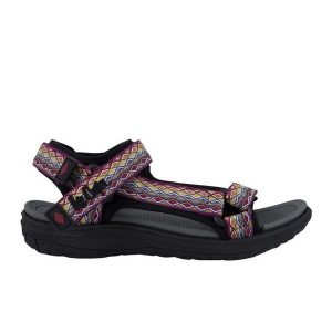 Sandały damskie Lee Cooper LCW-25-34-3565LA wielokolorowe. Fioletowe sandały bez wzorów, z otwartym noskiem, bez obcasa, bez zapięcia. Za 162,03 zł.