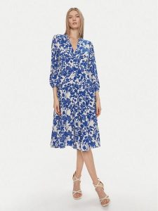 ONLY Sukienka koszulowa Milana 15308233 Granatowy Loose Fit. Niebieskie kombinezony ONLY, m, bez wzorów, z wiskozy, bez kołnierzyka, bez ramiączek, koszulowe. Za 199,99 zł.