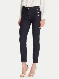 Rinascimento Jeansy CFC0126160003 Granatowy Skinny Fit. Niebieskie jeansy Rinascimento, bez wzorów, z bawełny. Za 399,99 zł.