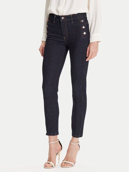 Rinascimento Jeansy CFC0126160003 Granatowy Skinny Fit. Niebieskie jeansy Rinascimento, bez wzorów, z bawełny. Za 319,99 zł.