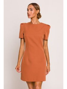 Made of emotion Sukienka w kolorze pomarańczowym rozmiar: M. Pomarańczowe sukienki Made Of Emotion, m, bez wzorów, bez kołnierzyka, bez ramiączek, mini. Za 231,13 zł.