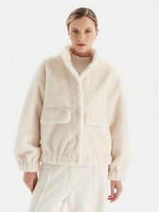 MICHAEL Michael Kors Futro 77A1469M52 Écru Relaxed Fit. Płaszcze MICHAEL Michael Kors, m, bez wzorów, z futra, bez kaptura. Za 999,99 zł.