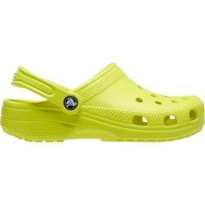 Klapki dla dorosłych Crocs Classic. Żółte klapki Crocs, bez wzorów, bez obcasa. Za 154,00 zł.