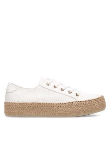 Jenny Fairy Trampki EMMA WSK1576-05 Biały. Białe trampki Jenny Fairy, bez wzorów, z materiału, bez zapięcia. Za 99,99 zł.