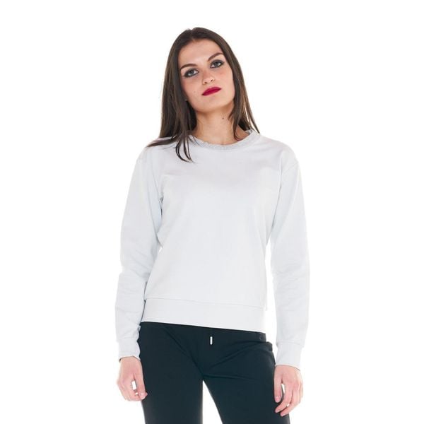 Bluza z bawełna z ściągacze na co dzień na siłownię. Szare bluzy LEONE 1947 APPAREL, bez wzorów, z bawełny, bez kaptura. W wyprzedaży za 136,83 zł.