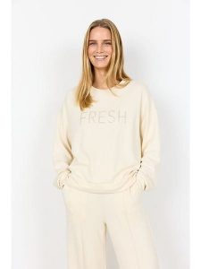 Soyaconcept Bluza "Banu" w kolorze kremowym rozmiar: S. Brązowe bluzy Soyaconcept, s, bez wzorów, bez kaptura. Za 83,22 zł.