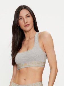 Versace Biustonosz top AUD01039 Szary. Szare biustonosze Versace, bez wzorów, z bawełny. Za 229,99 zł.