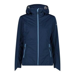 Kurtka przeciwdeszczowa damska z kapturem CMP. Niebieskie kurtki CMP, bez wzorów, z kapturem. Za 422,00 zł.